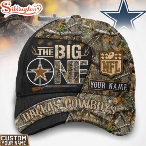 Custom Name Dallas Cowboys NFL The Big One Hunting Classic Cap