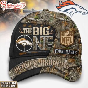 Custom Name Denver Broncos NFL The Big One Hunting Classic Cap