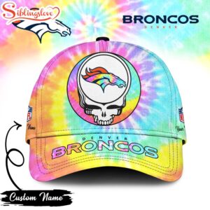 Custom Name Denver Broncos NFL Tie Dye Classic Baseball Cap