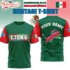 Custom Name Detroit Lions Mexican 3D Shirt Gift For Fans