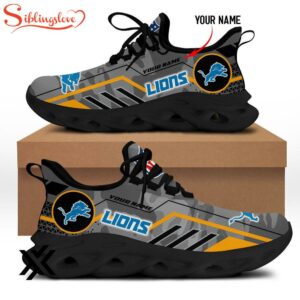 Custom Name Detroit Lions NFL Sport Max Soul Shoes