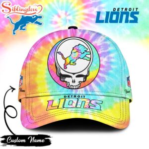 Custom Name Detroit Lions NFL Tie Dye Classic Baseball Cap