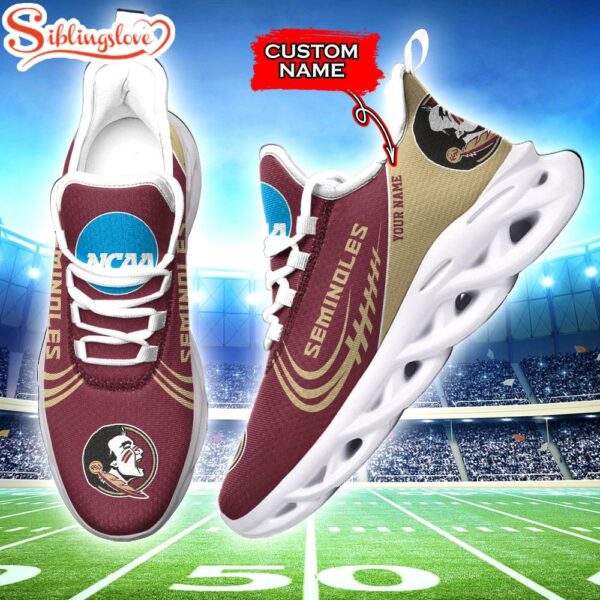 Custom Name Florida State Seminoles NCAA Sport Team Max Soul Shoes