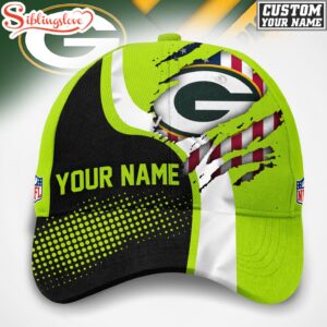 Custom Name Green Bay Packers NFL Hi-Vis Safety Classic Baseball Cap