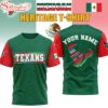 Custom Name Houston Texans Mexican 3D Shirt Gift For Fans