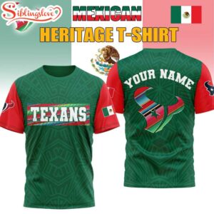 Custom Name Houston Texans Mexican 3D Shirt Gift For Fans