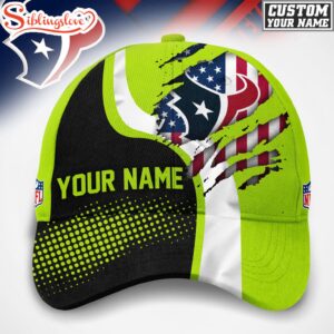 Custom Name Houston Texans NFL Hi-Vis Safety Classic Baseball Cap
