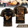 Custom Name Houston Texans NFL Hunting Season 3D Shirt