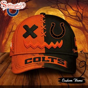Custom Name Indianapolis Colts NFL Halloween Classic Baseball Cap
