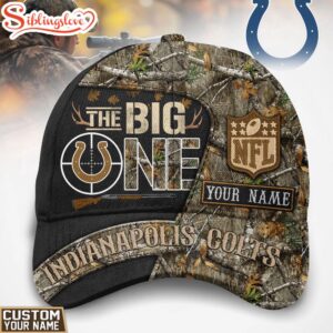 Custom Name Indianapolis Colts NFL The Big One Hunting Classic Cap