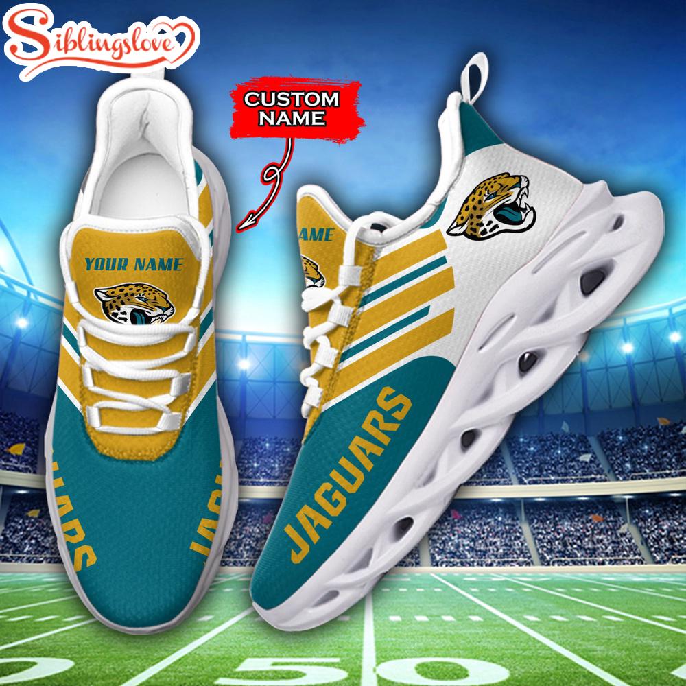 Custom Name Jacksonville Jaguars Logo Team Max Soul Shoes For Fans Custom Name Jacksonville Jaguars Logo Team Max Soul Shoes For Fans