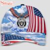 Custom Name Las Vegas Raiders 4th Of July America Flag Eagle Classic Cap