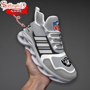 Custom Name Las Vegas Raiders NFL Team Max Soul Shoes For Fans