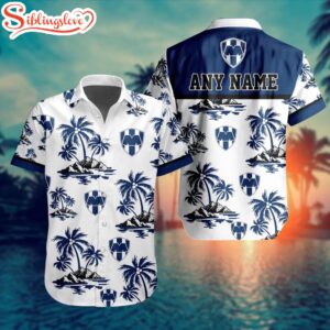 Custom Name LIGA MX C.F. Monterrey Hawaiian Shirt For Fans