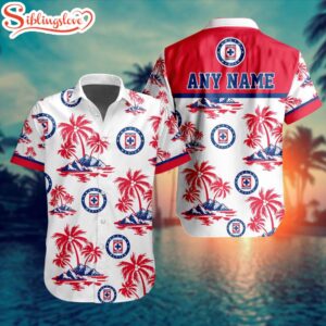 Custom Name LIGA MX Cruz Azul Hawaiian Shirt For Fans