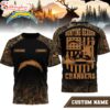 Custom Name Los Angeles Chargers NFL Hunting Season 3D Shirt