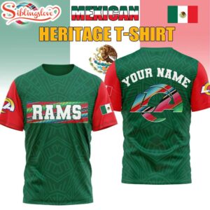 Custom Name Los Angeles Rams Mexican 3D Shirt Gift For Fans
