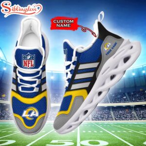 Custom Name Los Angeles Rams Team Max Soul Shoes For Fans