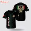 Custom Name Mexico National Emblem Eagle Holding Snake Baseball Jersey Shirt