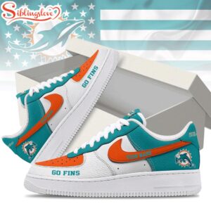 Custom Name Miami Dolphins Air Force 1 Shoes For Fans