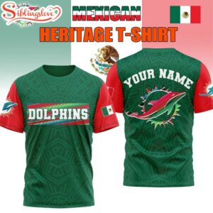 Custom Name Miami Dolphins Mexican 3D Shirt Gift For Fans