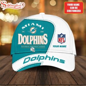 Custom Name Miami Dolphins National Football League Baseball Cap