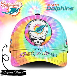 Custom Name Miami Dolphins NFL Tie Dye Classic Baseball Cap