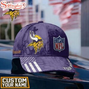 Custom Name Minnesota Vikings NFL Heritage Classic Cap For Fans