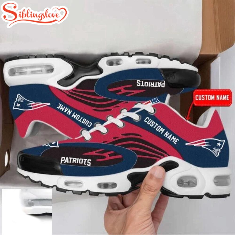 Custom Name New England Patriots NFL Air Max Plus Shoes Gifts For Fan Custom Name New England Patriots NFL Air Max Plus Shoes Gifts For Fan