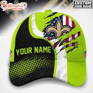 Custom Name New Orleans Saints NFL Hi-Vis Safety Classic Baseball Cap