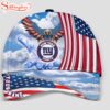 Custom Name New York Giants 4th Of July America Flag Eagle Classic Cap