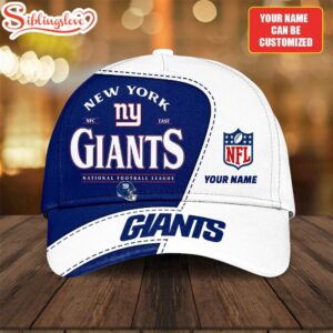 Custom Name New York Giants National Football League Baseball Cap