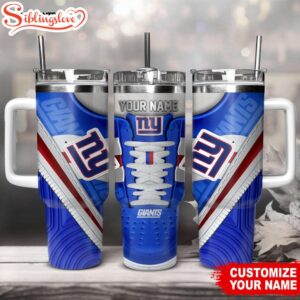Custom Name New York Giants Sneaker NFL Tumbler 40Oz Handle