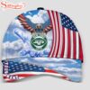 Custom Name New York Jets 4th Of July America Flag Eagle Classic Cap