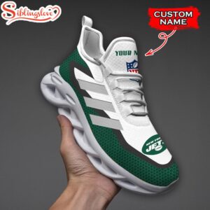 Custom Name New York Jets NFL Logo Team Max Soul Shoes For Fans