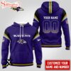 Custom Name Number Baltimore Ravens 3D Shirt Gift For Fans