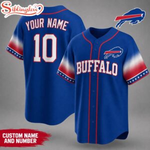 Custom Name Number Buffalo Bills NFL Team Pride Baseball Jersey