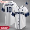 Custom Name Number Dallas Cowboys NFL Team Pride Baseball Jersey