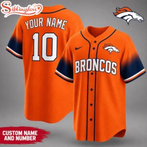 Custom Name Number Denver Broncos NFL Team Pride Baseball Jersey