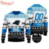 Custom Name Number Nfl Carolina Panthers Playing Field Ugly Christmas Sweater