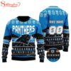 Custom Name Number Nfl Carolina Panthers Rugby Ugly Christmas Sweater
