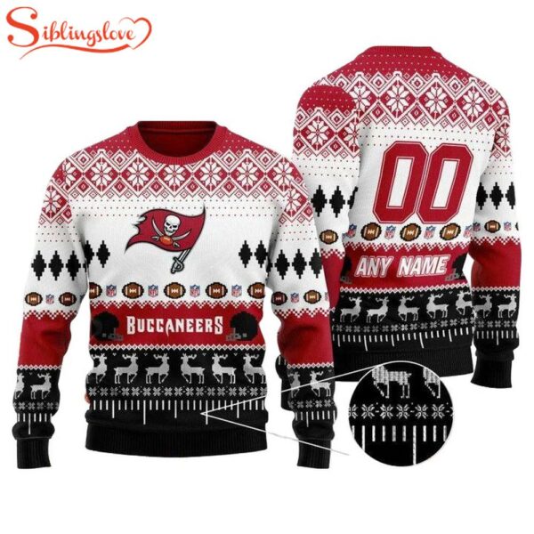Custom Name Number Nfl Chicago Bears Playing Field Ugly Christmas Sweater