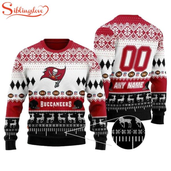 Custom Name Number Nfl Chicago Bears Playing Field Ugly Christmas Sweater