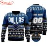 Custom Name Number Nfl Dallas Cowboysls Rugby Ugly Christmas Sweater