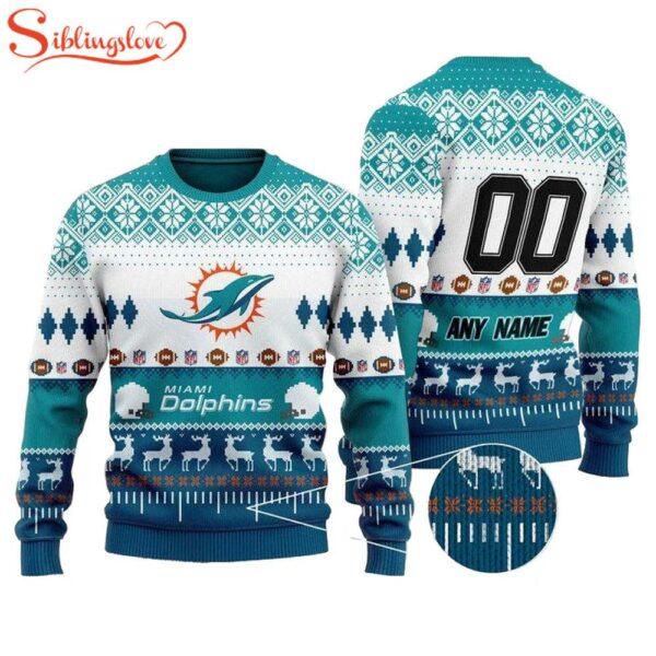 Custom Name Number Nfl Minnesota Vikings Playing Field Ugly Christmas Sweater