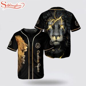Custom Name October Lion King Baseball Jersey Shirt