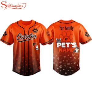 Custom Name Orioles 2026 Fur Family Pet Baseball Jersey Shirt