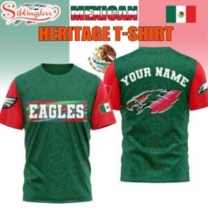 Custom Name Philadelphia Eagles Mexican 3D Shirt Gift For Fans