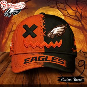 Custom Name Philadelphia Eagles NFL Halloween Classic Baseball Cap