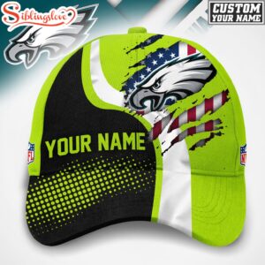 Custom Name Philadelphia Eagles NFL Hi-Vis Safety Classic Baseball Cap